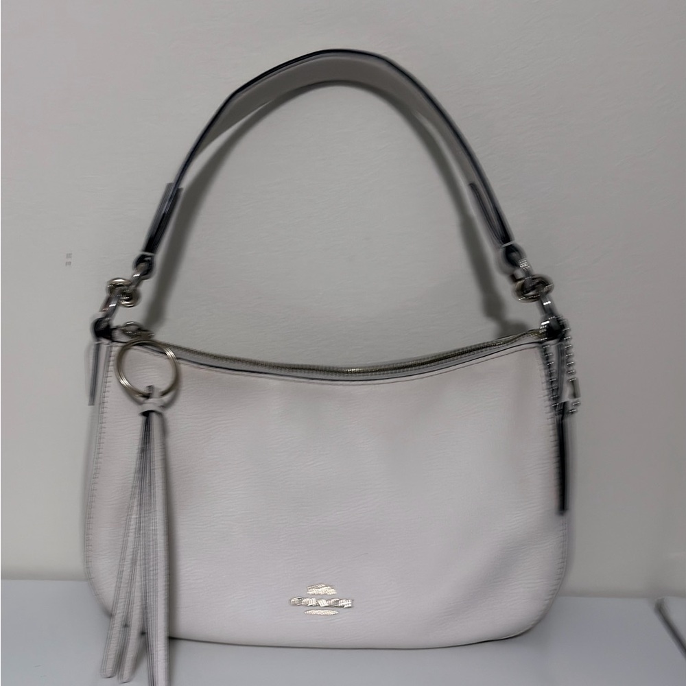 Coach White Leather Shoulder Bag